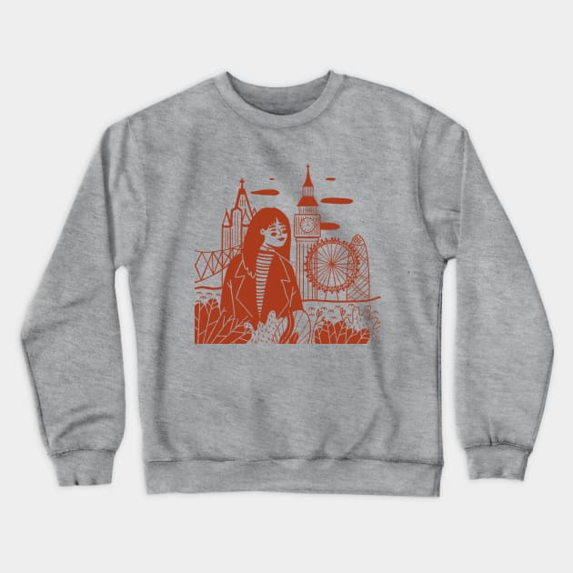 Girl in London Crewneck Sweatshirt by London Colin